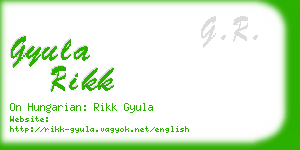 gyula rikk business card